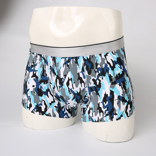 Boxers Hombre Estampado Floral Seda de Hielo Cintura Media Transpirables - Image 3