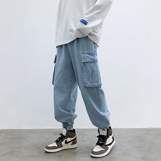 Jeans Vintage Japoneses Oversized para Hombre - Estilo Street Fashion