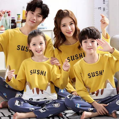 Pijamas Familiares de Algodón con Diseños Infantiles - Manga Larga - Image 5