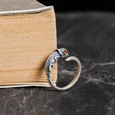 Anillo Camaleón de Plata Esterlina Ajustable