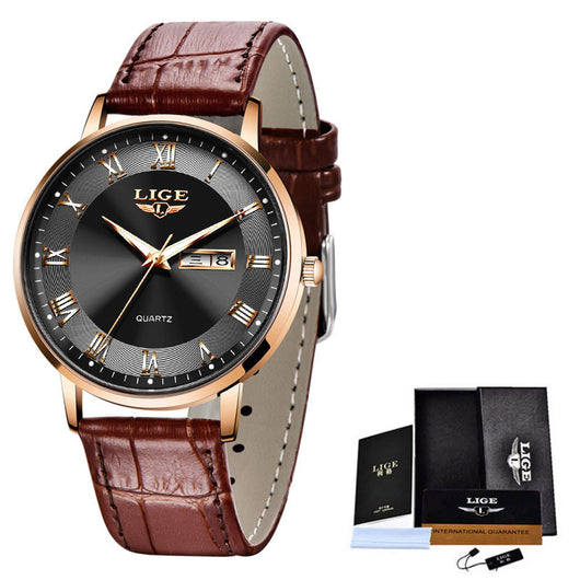 Reloj de Cuarzo Elegante para Mujer con Calendario Dual y Resistencia al Agua - Image 6