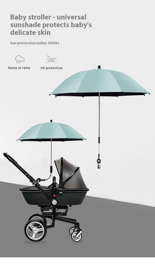 Sombrilla Parasol UV para Cochecito de Bebé - Protección Solar Negra - Image 31