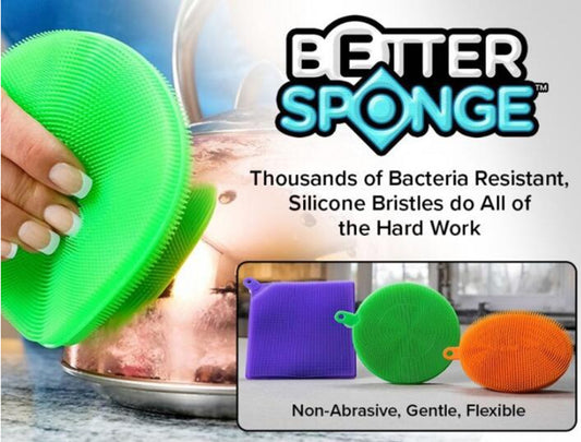 Esponja Mágica de Silicona para Lavar Platos - Cepillo Multiusos con Gel de Sílice
