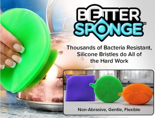 Esponja Mágica de Silicona para Lavar Platos - Cepillo Multiusos con Gel de Sílice