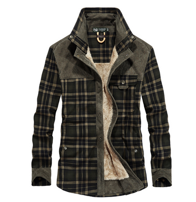Chaqueta de Invierno para Hombre Acolchada Térmica Algodón Puro a Cuadros - Image 6