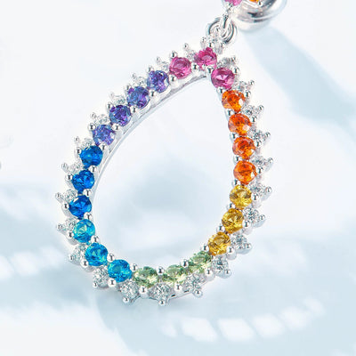 Aretes de Circonita Multicolor para Mujer - Image 2