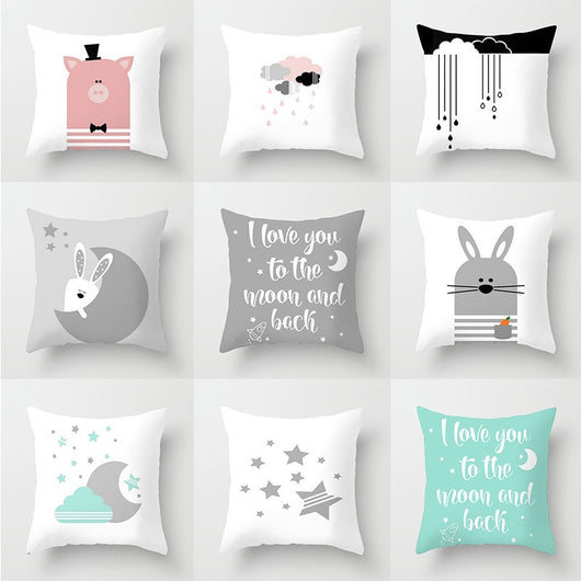 Funda de Almohada Estrellas y Luna Infantil