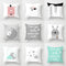 Funda de Almohada Estrellas y Luna Infantil