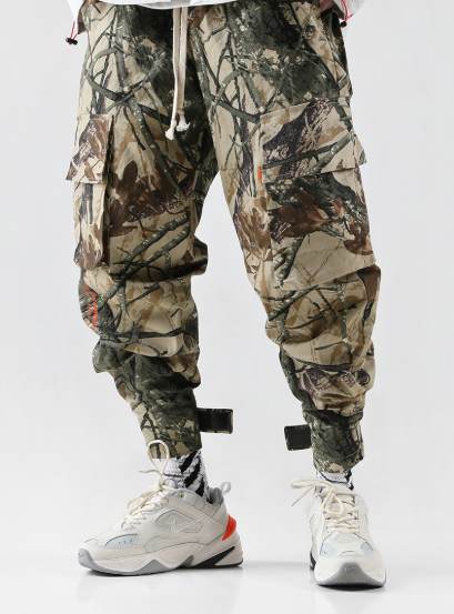 Pantalones Casuales Sueltos Multi-Bolsillos Estilo Urbano