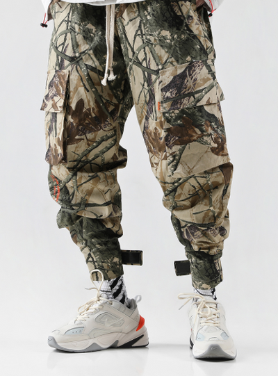 Pantalones Casuales Sueltos Multi-Bolsillos Estilo Urbano