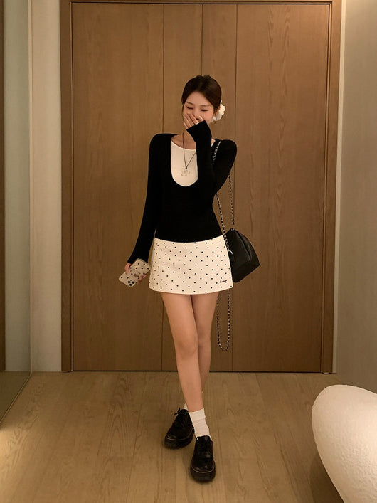 Blusa Coreana Ajustada para Transición de Otoño - Image 10