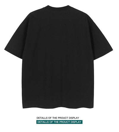 Moss green short-sleeve cotton t-shirt with a crew neck and a relaxed, oversized fit. - Image 20