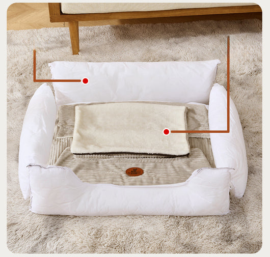 Cama Convertible para Perros y Gatos - Nido Térmico 4 Estaciones con Cojín Desmontable - Image 6
