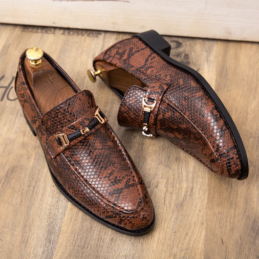 Cartera Masculina de Cuero con Patrón Piel de Serpiente Británico - Image 6