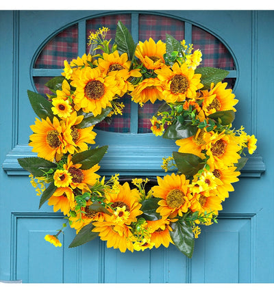 Adorno de Pared Girasol Primavera con Ratán y Madera Rústica - Image 11
