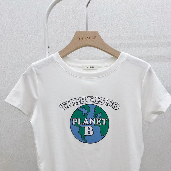 Playera Estampada de Algodón Elastizado