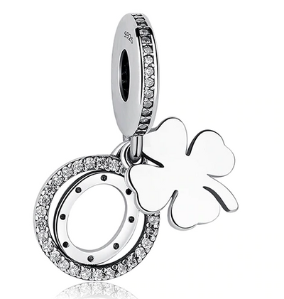 Dijes de Trébol Amor en Plata 925 con Circonia - Image 3