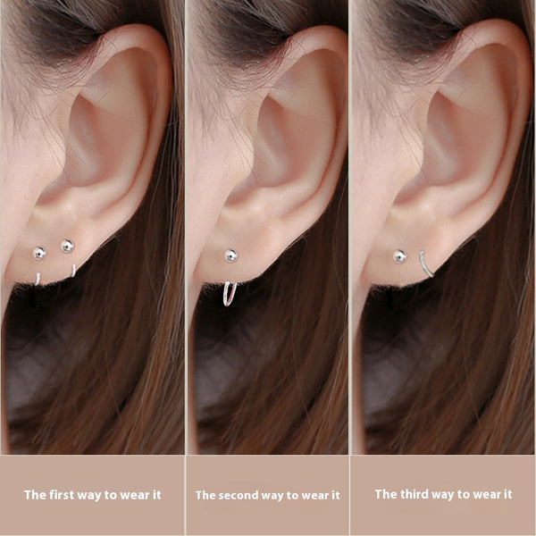 Aretes de Plata 999 Estilo Minimalista - Pendientes Elegantes para Mujer