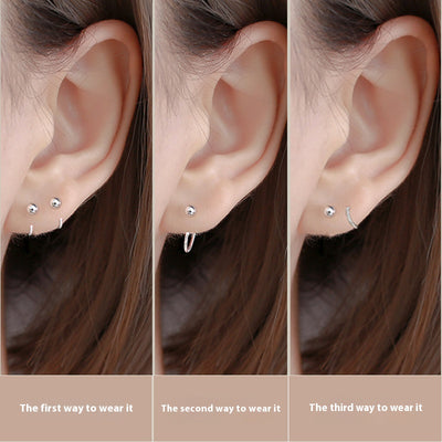 Aretes de Plata 999 Estilo Minimalista - Pendientes Elegantes para Mujer - Image 2