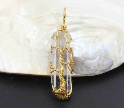 Collar Árbol de la Vida en Cristal Blanco - Image 17