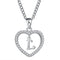 26-letter zircon heart necklace26-letter zircon heart necklace Plateado L