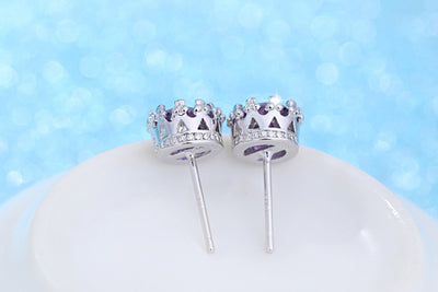 Aretes de Circonita Diamante Corona - Image 9