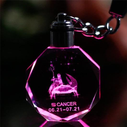 Llavero de Cristal Brillante con Colgante LED - Image 13