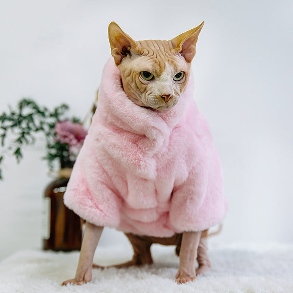 Ropa Térmica para Gatos sin Pelo - Abrigo Grueso y Suave para Otoño e Invierno