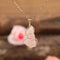 Collar Colgante de Cuarzo Amatista Rosa y Citrino Natural