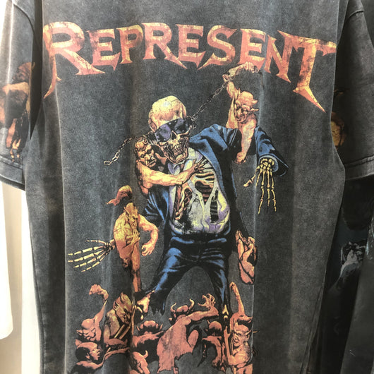 Camiseta Hip Hop Oversize Calavera Desgastada para Hombre - Image 9