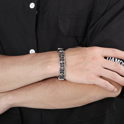Pulsera de Calavera Punk Encaje Desgastado para Hombre - Image 8
