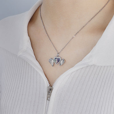 Cadena de Clavícula con Marco de Corazón de Diamante - Image 6
