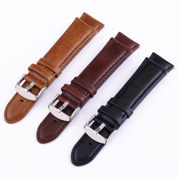 Correa de Cuero Genuine para Smartwatch - Patrón Crazy Horse Premium