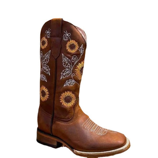 Botas Martin Bordadas con Girasol - Estilo Fashion - Image 5
