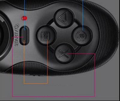 Black mini Bluetooth controller with joystick and buttons, shown with icons for gaming, music, camera, and e-reading. - Image 4