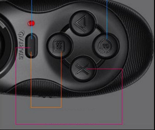 Black mini Bluetooth controller with joystick and buttons, shown with icons for gaming, music, camera, and e-reading. - Image 4