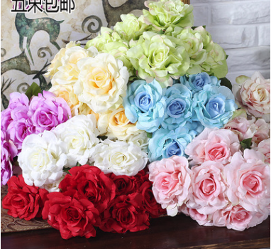 Ramo de Rosas Artificiales de 9 Cabezas - Flores Decorativas Realistas - Image 25