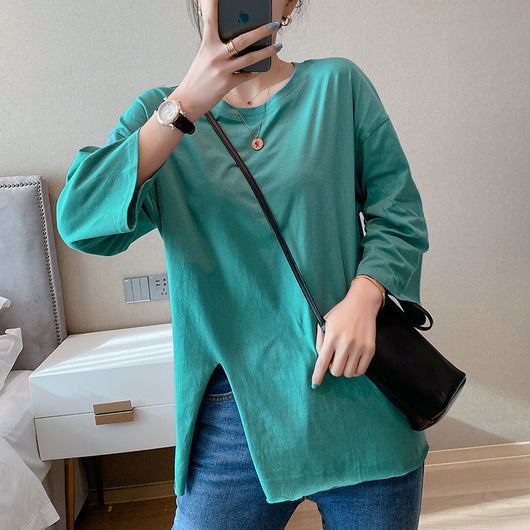 Blusa Larga de Algodón Puro Blanco para Mujer Talla Grande Suelta y Cómoda - Image 3