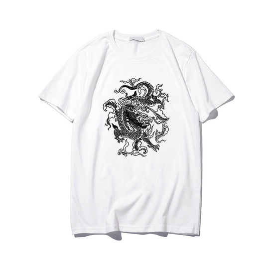 Playera Ulzzang Gótica Dragon Punk - Estilo Coreano Alternativo - Image 3