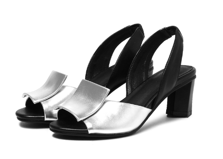 Sandalias de Tacón Bajo Punta Pez para Mujer - Image 6