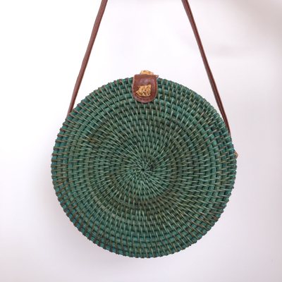 Bolsa Tejida de Ratán Multicolor - Image 4