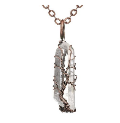 Collar Árbol de la Vida en Cristal Blanco - Image 16