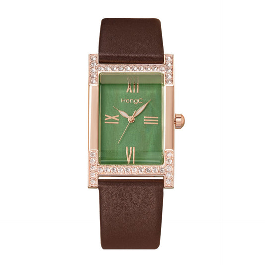 Reloj de Pulsera Cuadrado Retro para Mujer - Diseño Minimalista Coreano