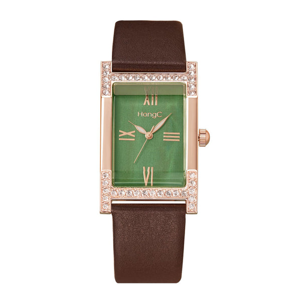 Reloj de Pulsera Cuadrado Retro para Mujer - Diseño Minimalista Coreano