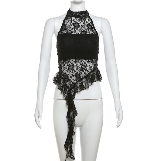 Chaleco Cuello Halter Pure Desire con Bordes Irregulares - Image 13