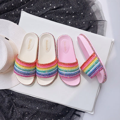 Pantuflas con Lentejuelas Arcoíris - Image 3