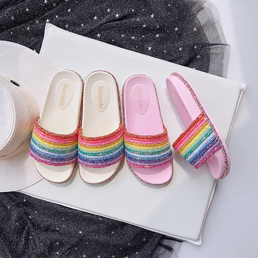 Pantuflas con Lentejuelas Arcoíris - Image 3