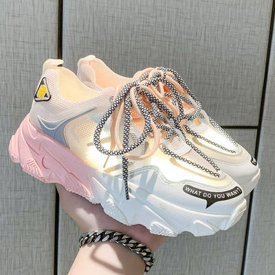 Zapatos Plataforma Daddy con Degradado Arcoíris para Mujer