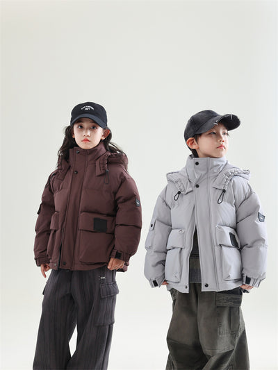 Abrigo Cálido Infantil con Plumón de Pato Blanco para Niños Invierno - Image 10