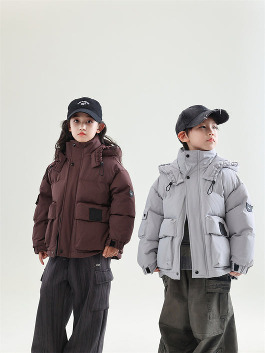 Abrigo Cálido Infantil con Plumón de Pato Blanco para Niños Invierno - Image 10